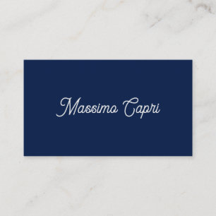 Carte D'accompagnement Bleu foncé Élégant Casual Propre Nom Écriture manu
