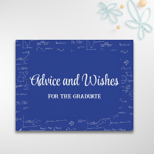 Carte D'accompagnement Bleu Math Graduation Party Conseils pour les diplô