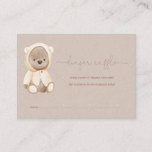 Carte D'accompagnement Bleu Nous Pouvons Attendre Teddy Bear Diaper Raffi