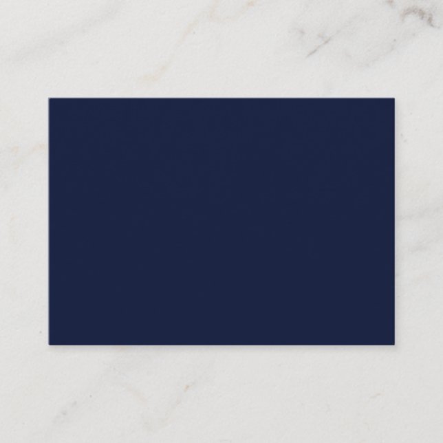 Carte D'accompagnement Bleu Nuit Marine Uni (Devant)