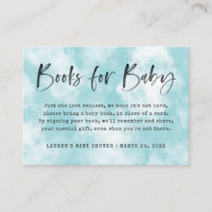 Carte D'accompagnement Bleu providentiel du baby shower   de la demande