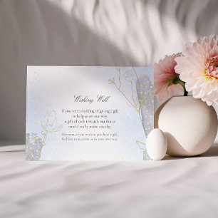 Carte D'accompagnement Bleu radieux - Bleu - Puits de souhaits Mariage