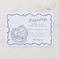 Bleu Retro Coquette Registre de gâteau Coquette Co