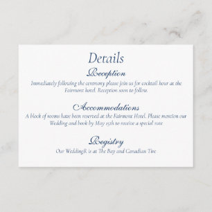 Carte D'accompagnement Bleu romantique Régence Gay silhouette botanique
