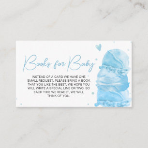 Carte D'accompagnement Bleu Voici les livres de Baby shower Scoop pour bé