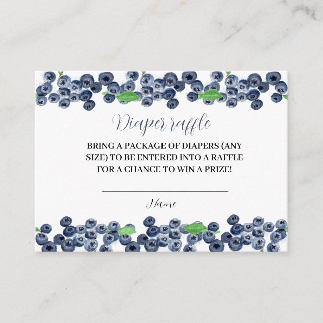 Carte D'accompagnement Bleuet Baby shower Raffle Berry Sweet (Devant)