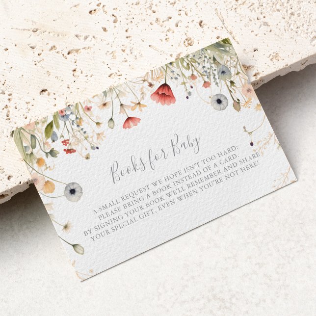 Carte D'accompagnement Blisser Boho Fleur sauvage Baby shower demande de  (Créateur téléchargé)