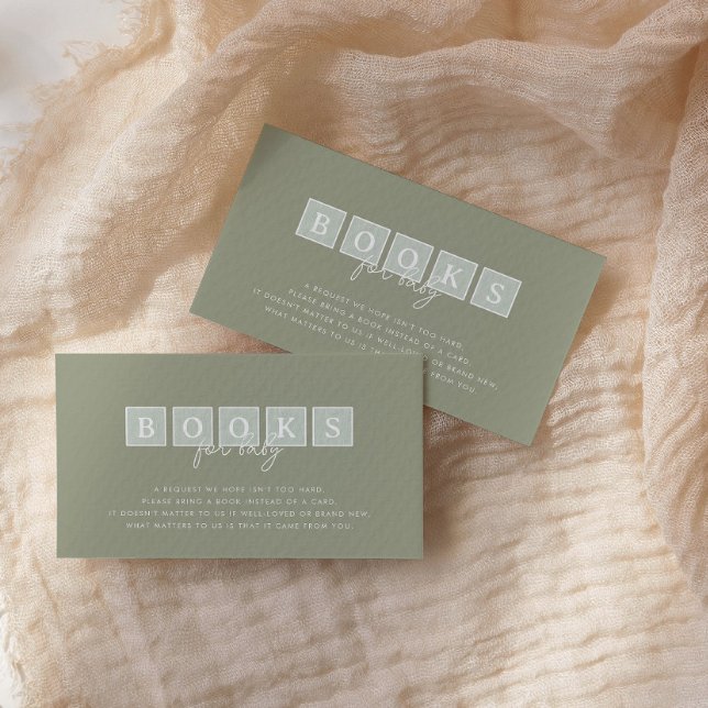 Carte D'accompagnement Blocs bébé bohème Livre vert pour bébé (Créateur téléchargé)