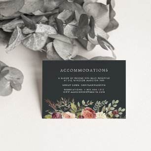 Carte D'accompagnement Bloom rustique   Hébergement hôtelier Mariage