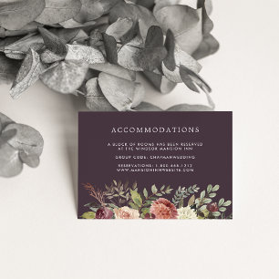 Carte D'accompagnement Bloom rustique Hébergement hôtelier Mariage