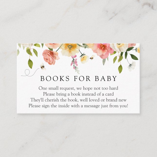 Carte D'accompagnement Blossom and Honey Books for Baby insert card (Devant)