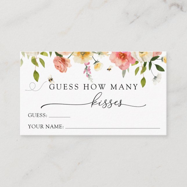 Carte D'accompagnement Blossoms and Bees Guess How Many Kisses  (Devant)