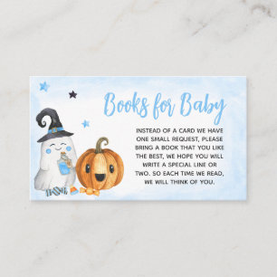 Carte D'accompagnement Blue A Little Boo Baby shower Livres pour bébé