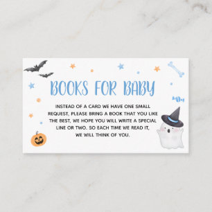 Carte D'accompagnement Blue A Little Boo Halloween Livres pour bébé