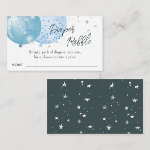 Carte D'accompagnement Blue Balloons Boy Baby shower Demande de couche