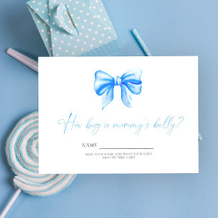 Carte D'accompagnement Blue Bow Quelle taille est le jeu du ventre de mam
