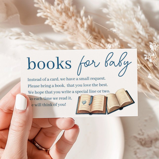 Carte D'accompagnement Blue Boy Teddy Bear Livres pour Baby shower (Créateur téléchargé)