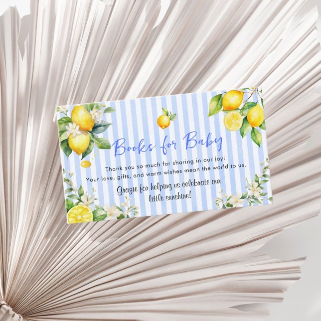 Carte D'accompagnement Blue Citrus Lemons Ciao Baby Books for Baby (Blue Citrus lemons Ciao baby Books for baby card)