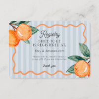 Blue Cutie Pastel Citrus Registre Mariage Insertio