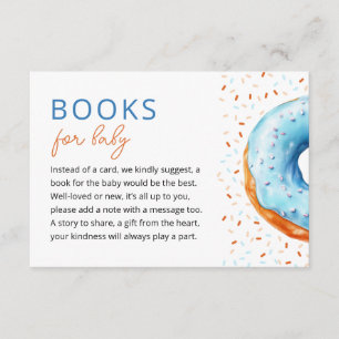 Carte D'accompagnement Blue Donut Baby Sprinkles Livres pour bébé