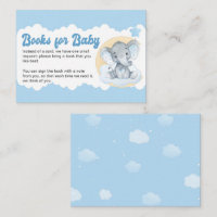 Blue Elephant Baby Book Demande de Baby shower