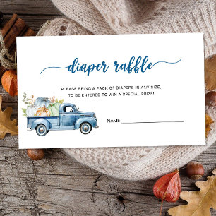Carte D'accompagnement Blue Farm Truck Citrouilles Baby shower Déchets Ra