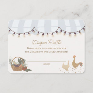 Carte D'accompagnement Blue Farmers Market Agritourisme Raffle Insérer