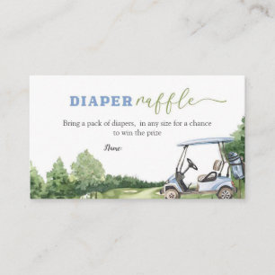 Carte D'accompagnement Blue Golf Baby shower Diaper Raffle