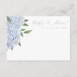 Carte D'accompagnement Blue Hydrangea Flower Blooms Floral Advice Card<br><div class="desc">Cette jolie carte florale présente des fleurs d'hydrangée aquarelle et votre texte personnalisé. Utilisez le modèle pour remplir vos informations. La fonction "Personnaliser plus loin" permet de modifier la police (taille,  style,  couleur),  d'ajouter des lignes de texte,  de modifier la disposition et d'ajouter du texte à l'arrière.</div>