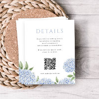 Blue Hydrangea Simple Detail Code QR