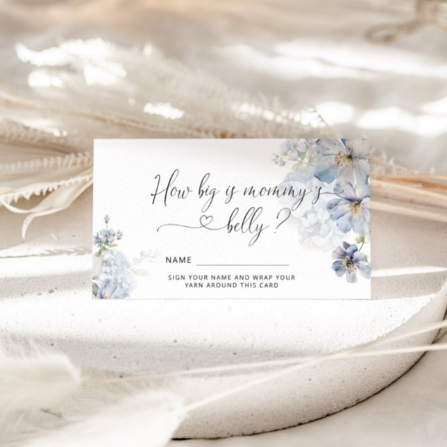 Carte D'accompagnement Blue Hydrangeas la taille du ventre de maman (Créateur téléchargé)