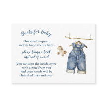 Blue Jean Baby shower Livres pour Baby Card