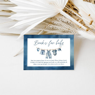 Carte D'accompagnement Blue Jean Baby shower, Livres pour bébé