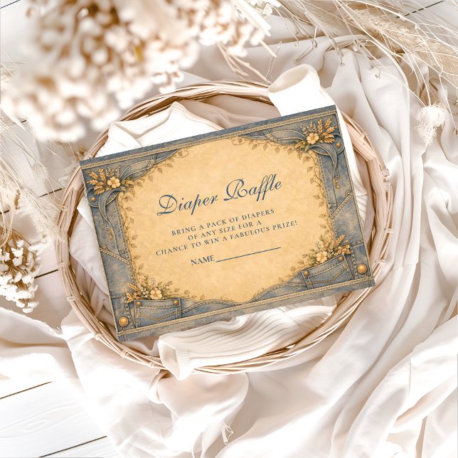 Carte D'accompagnement Blue Jeans Little Cowbo Diapper Raffle (Créateur téléchargé)