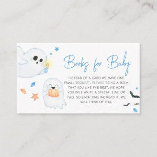 Carte D'accompagnement Blue Little Boo Halloween Livres pour bébé