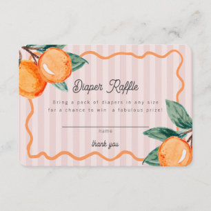 Carte D'accompagnement Blue Little Cutie Pastel Citrus Baby Diaper Raffle