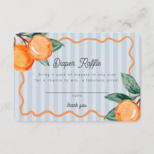 Carte D'accompagnement Blue Little Cutie Pastel Citrus Déchets Raffle
