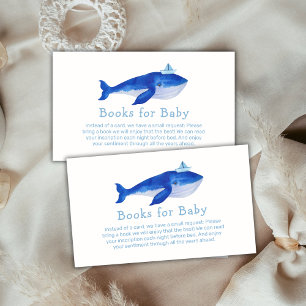 Carte D'accompagnement Blue Ocean Whale Livres Pour Baby shower