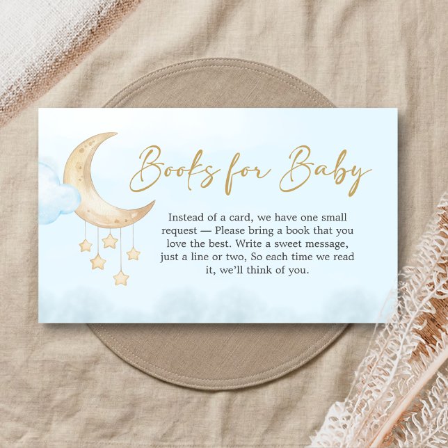 Carte D'accompagnement Blue Over the Moon Baby Shower Books for Baby (Over the Moon Baby Shower Books for Baby)