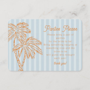 Carte D'accompagnement Blue Palm Springs Pastel Plages