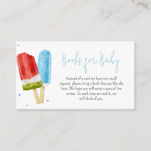 Carte D'accompagnement Blue Popsicle Baby shower Livres pour bébé