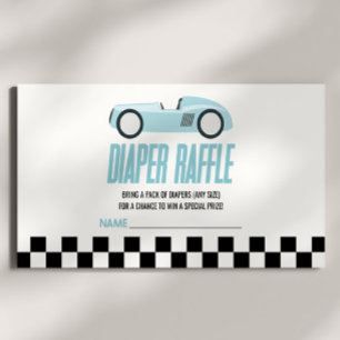 Carte D'accompagnement Blue Race Car Baby shower Déchets Raffle