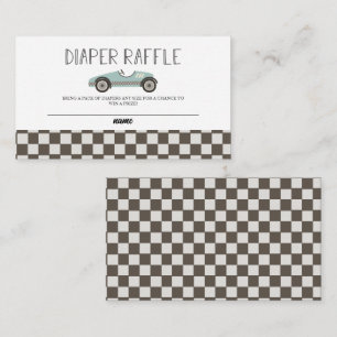 Carte D'accompagnement Blue Race Car Baby shower Déchets Raffle