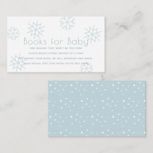 Carte D'accompagnement Blue Snowflakes Baby showers Livres pour bébé
