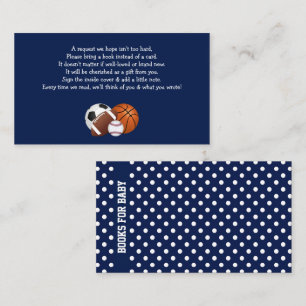 Carte D'accompagnement Blue Sports Baby shower Livres pour Baby Enclume C