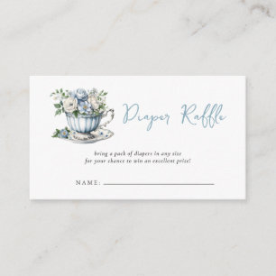 Carte D'accompagnement Blue Tea Party Boy Baby shower Déchets Raffle