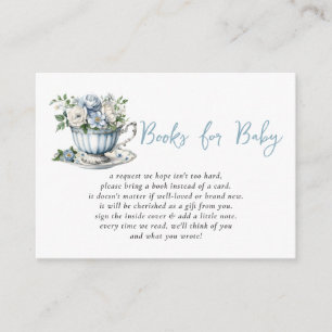 Carte D'accompagnement Blue Tea Party Boy Baby shower Demande de réservat