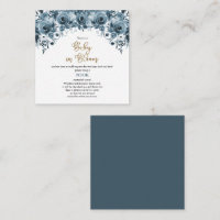 Blue Watercolor Floral Boy Baby Book Demande