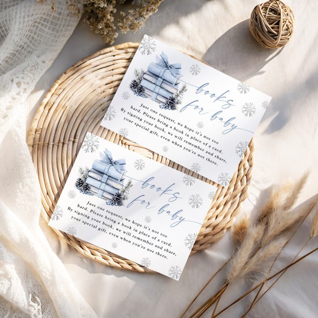 Carte D'accompagnement Blue Winter New Chapter Begins Books For Baby Card (Créateur téléchargé)