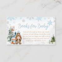 Blue Winter Woodland Animaux Livres pour bébé